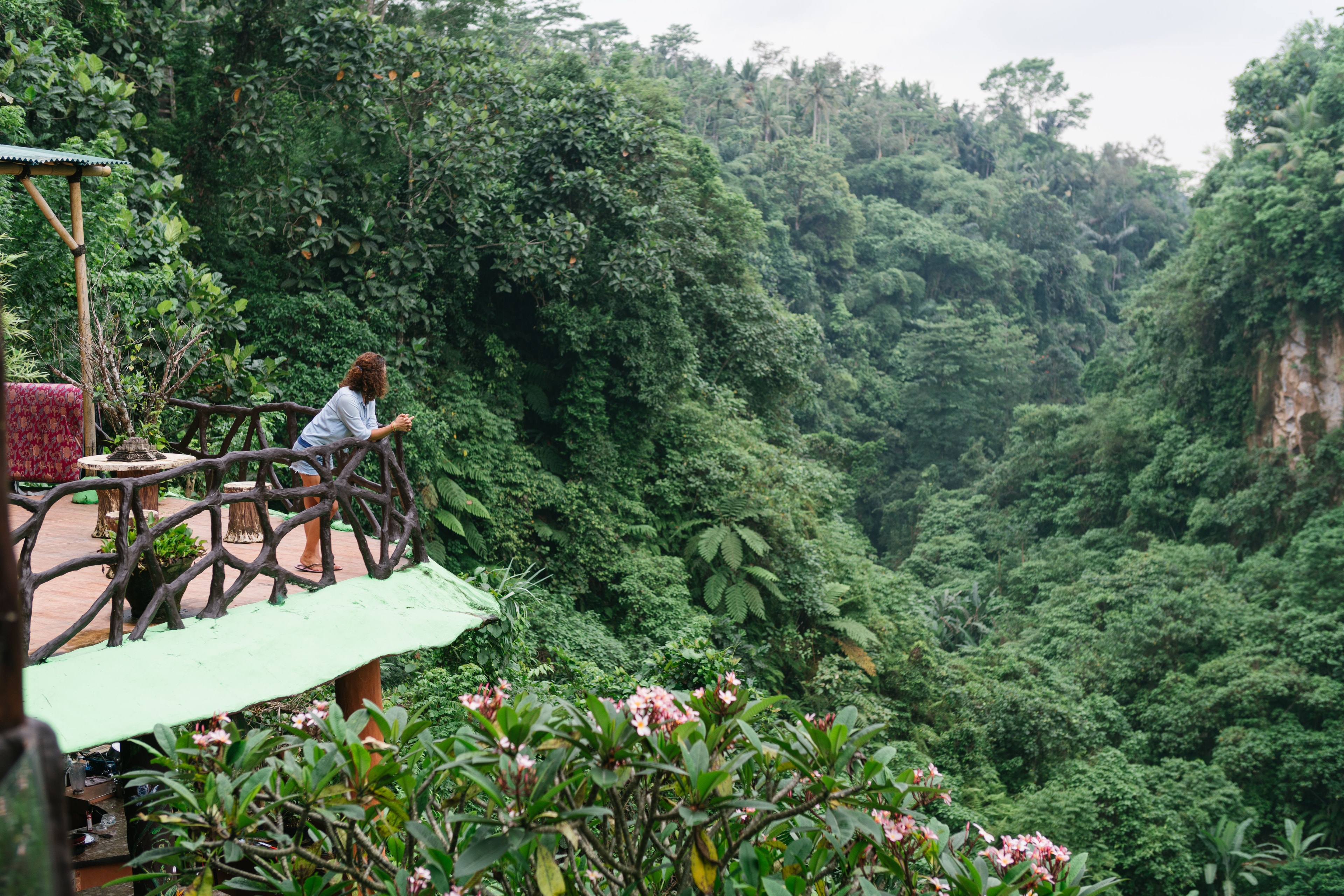 Arenal volcano rising above lush Costa Rica rainforest
