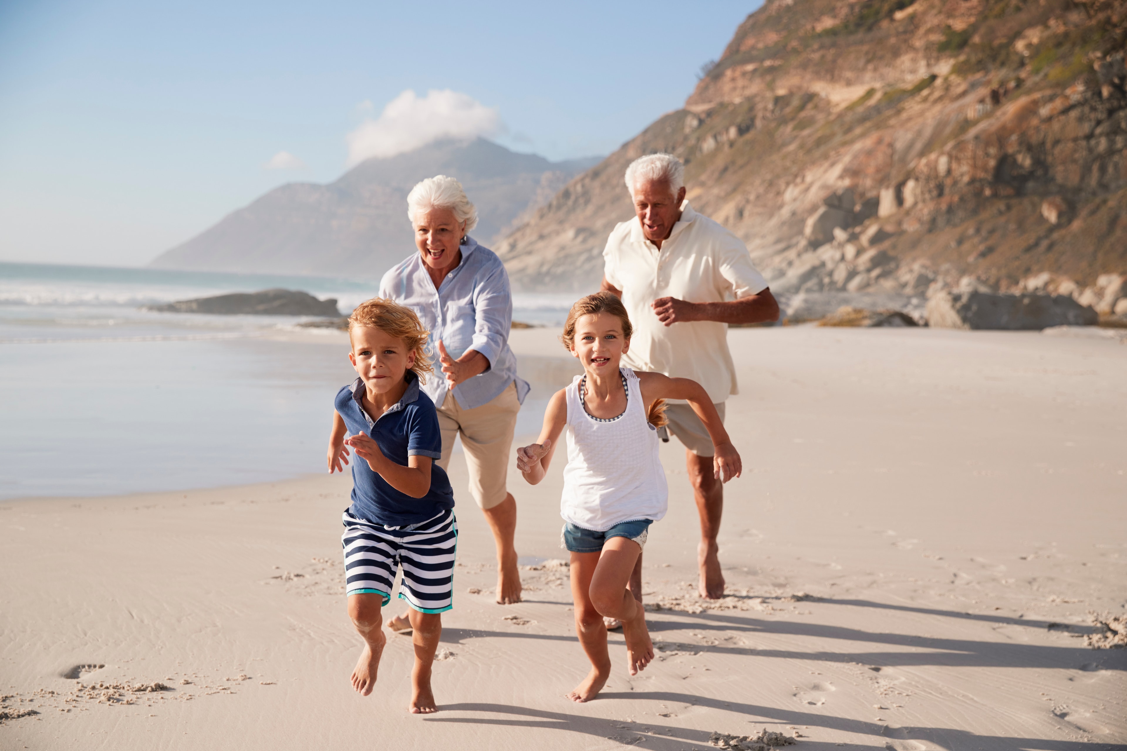Family hiking together through scenic nature on a custom trip